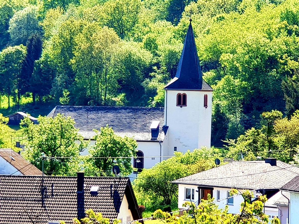River Mosel Holiday Homes, Meerfeld Studio With A Lake View Bagian luar foto