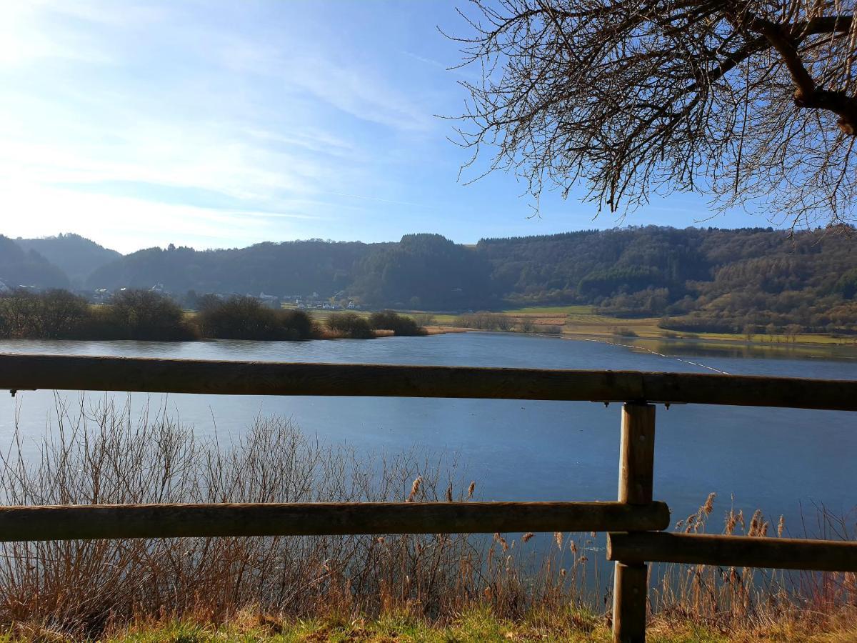 River Mosel Holiday Homes, Meerfeld Studio With A Lake View Bagian luar foto
