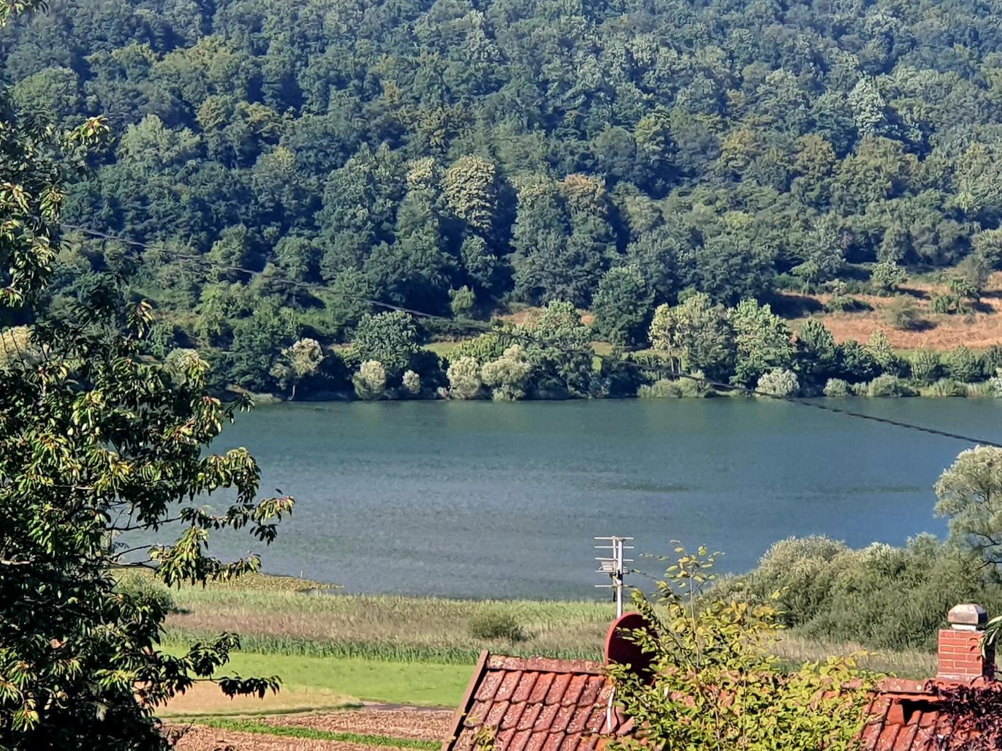 River Mosel Holiday Homes, Meerfeld Studio With A Lake View Bagian luar foto